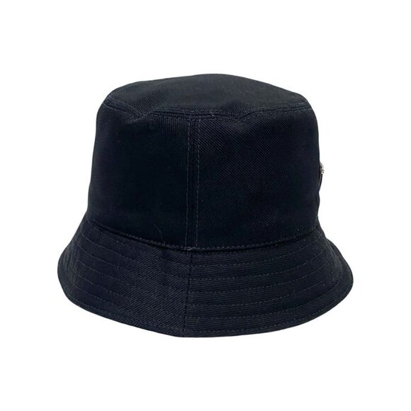 Prada Re-nylon Triangle Logo Plate Hardware Cotton Bucket Hat M Size